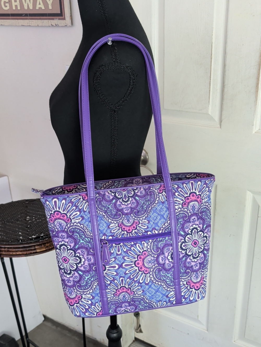 Vera Bradley Lilac Tapestry Shoulder Bag